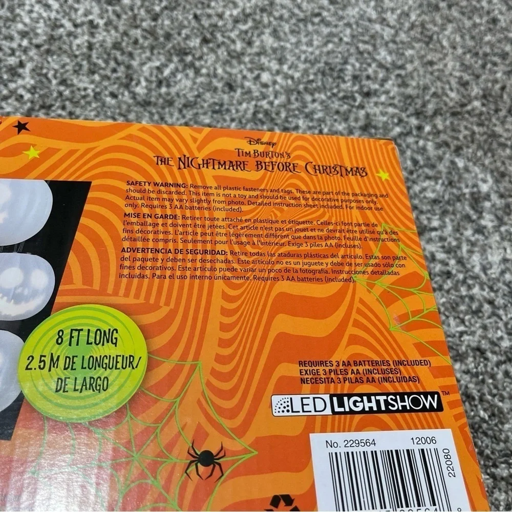 Nightmare Before Christmas Halloween String Lights Jack Skellington Talking Sing